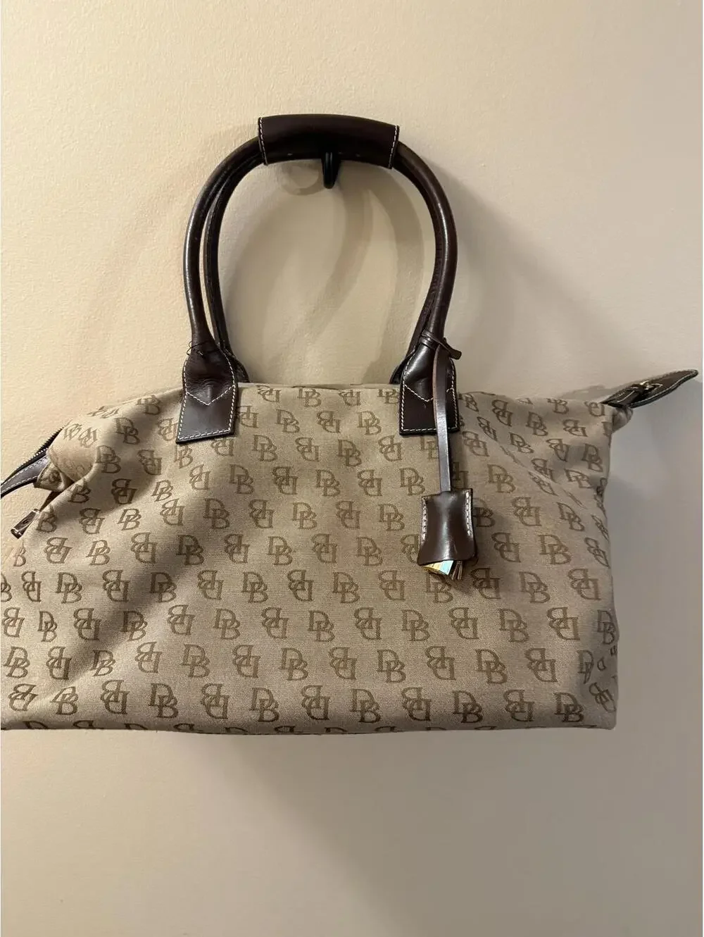 Dooney & Bourke Monogram Canvas Weekender Satchel Bag